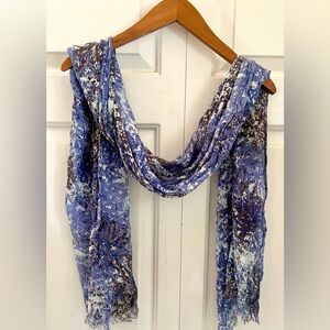 Banana Republic Blue White and Brown Scarf